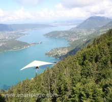 Hang-gliding over Lake Annecy