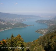 View of Lake Annecy, large and small sections