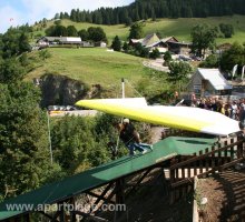 Le point de décollage pour le deltaplane, Col de la Forclaz