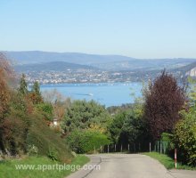 Vue lac d'Annecy depuis les hauteurs de Saint-Jorioz