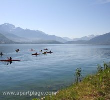 Le kayak sur le lac d'Annecy, Sevrier